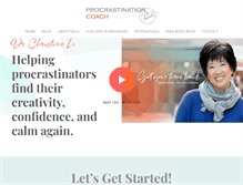 Tablet Screenshot of procrastinationcoach.com